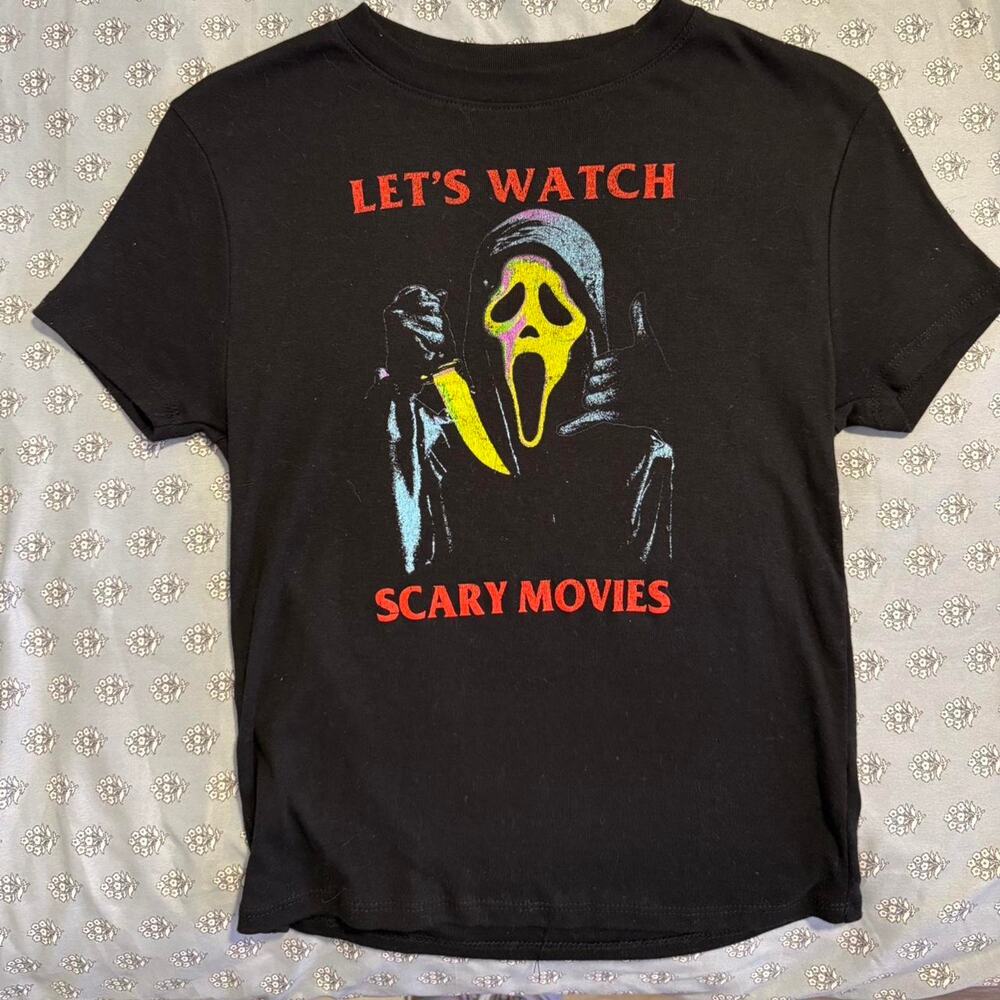 Ghost face crop top brand